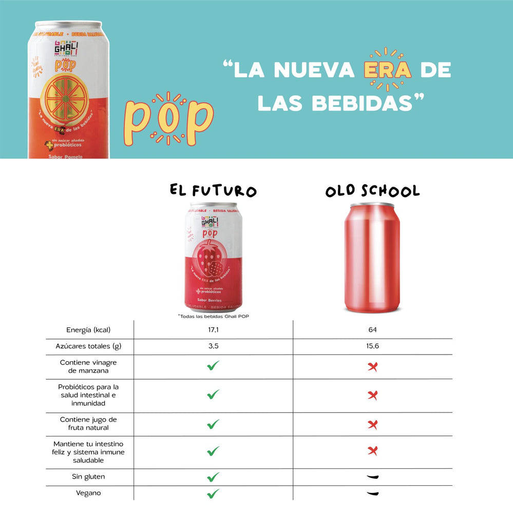 CAJA LATA BEBIDA SALUDABLE POP BERRIES (12 unidades)