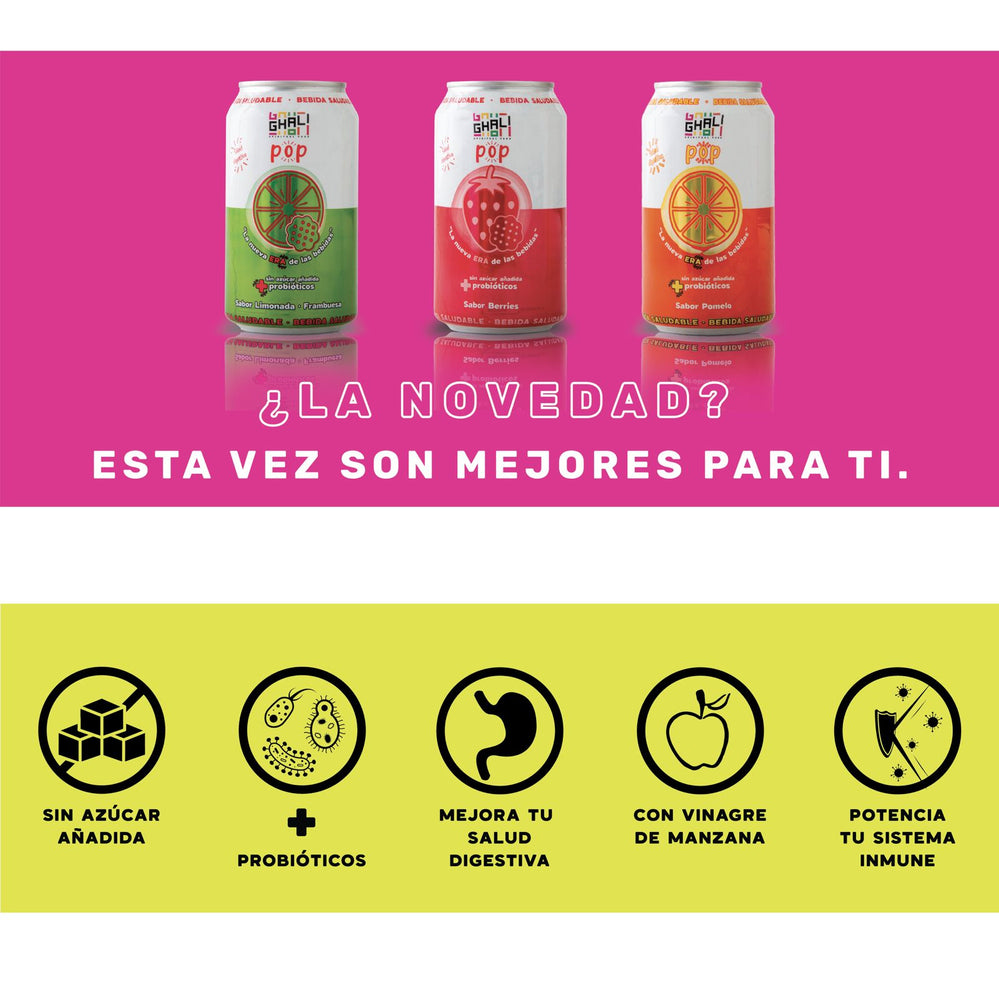 CAJA LATA BEBIDA SALUDABLE POP BERRIES (12 unidades)